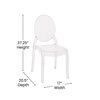 Flash Furniture 4 Pack Transparent Crystal Extra Wide Ghost Chairs ZH-GHOST-OVR-4-GG